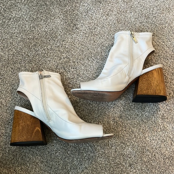 Schutz Heeled Peep Toe Booties - Picture 8 of 12